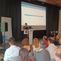 La consellera Olga Pané durante su intervención este viernes