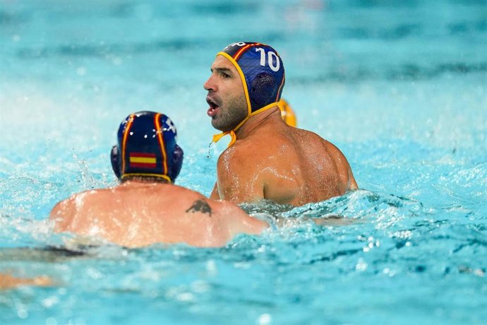 Archivo - Felipe Perrone Rocha of Spain in action during Men's Quarterfinal of the Water Polo between Croatia and Spain on Paris La Defense Arena during the Paris 2024 Olympics Games on August 7, 2024 in Paris, France.