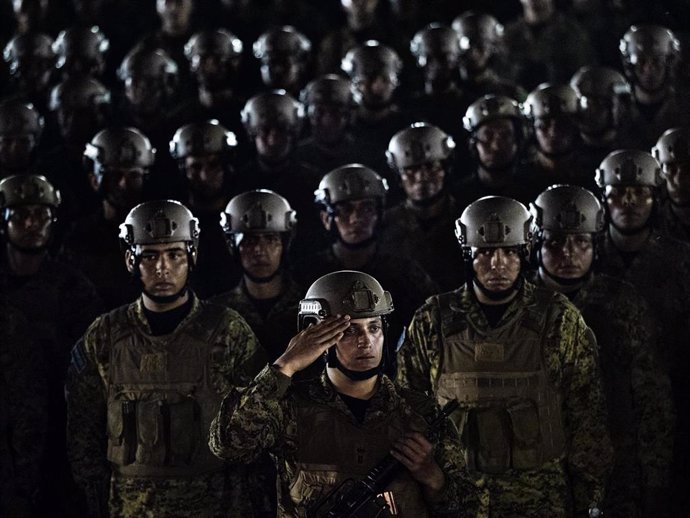 Archivo - Imagen de archivo de las fuerzas de seguridad de El Salvador.