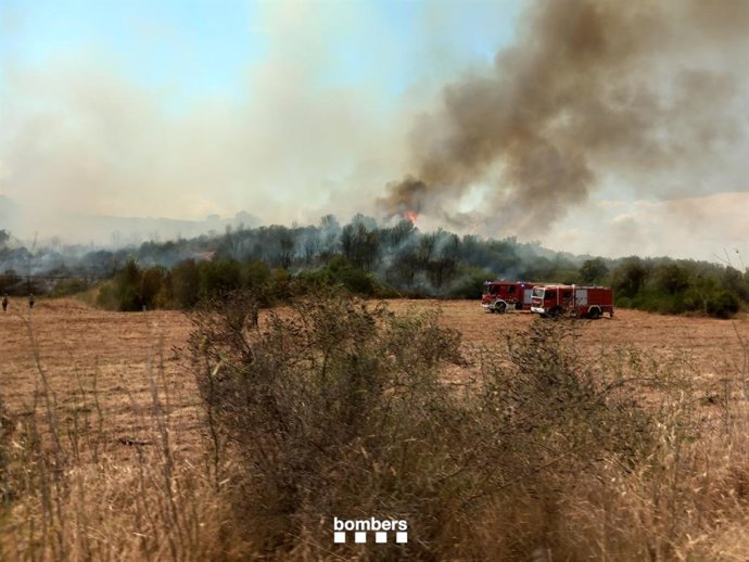 L'incendi a l'entitat de població Font de la Pólvora de Girona