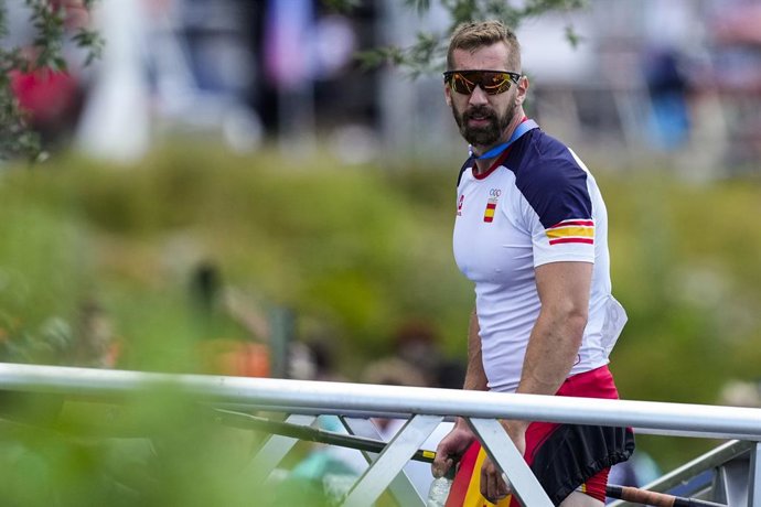 Archivo - Carlos Arevalo and Rodrigo Germade of Spain compete during Men's Kayak Double 500m Final B of the Sport Climbing on Vaires-sur-Marne Nautical Stadium during the Paris 2024 Olympics Games on August 9, 2024 in Paris, France.