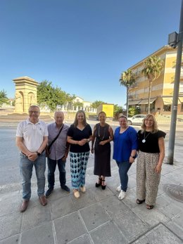 María Jesús Serrano e Isabel Ambrosio (centro) en Baena.