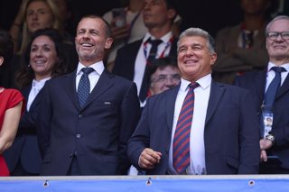 Archivo - Joan Laporta y Aleksander Ceferin
