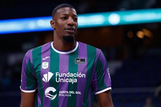 Archivo - Yankuba Sima of Unicaja looks on during the Spanish League, Liga ACB Endesa, basketball match played between Real Madrid and Unicaja at WiZink Center on December 8, 2024, in Madrid, Spain.