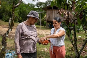 Élida Flores, que vive en la selva peruana, es una de las beneficiarias de FMBBVA