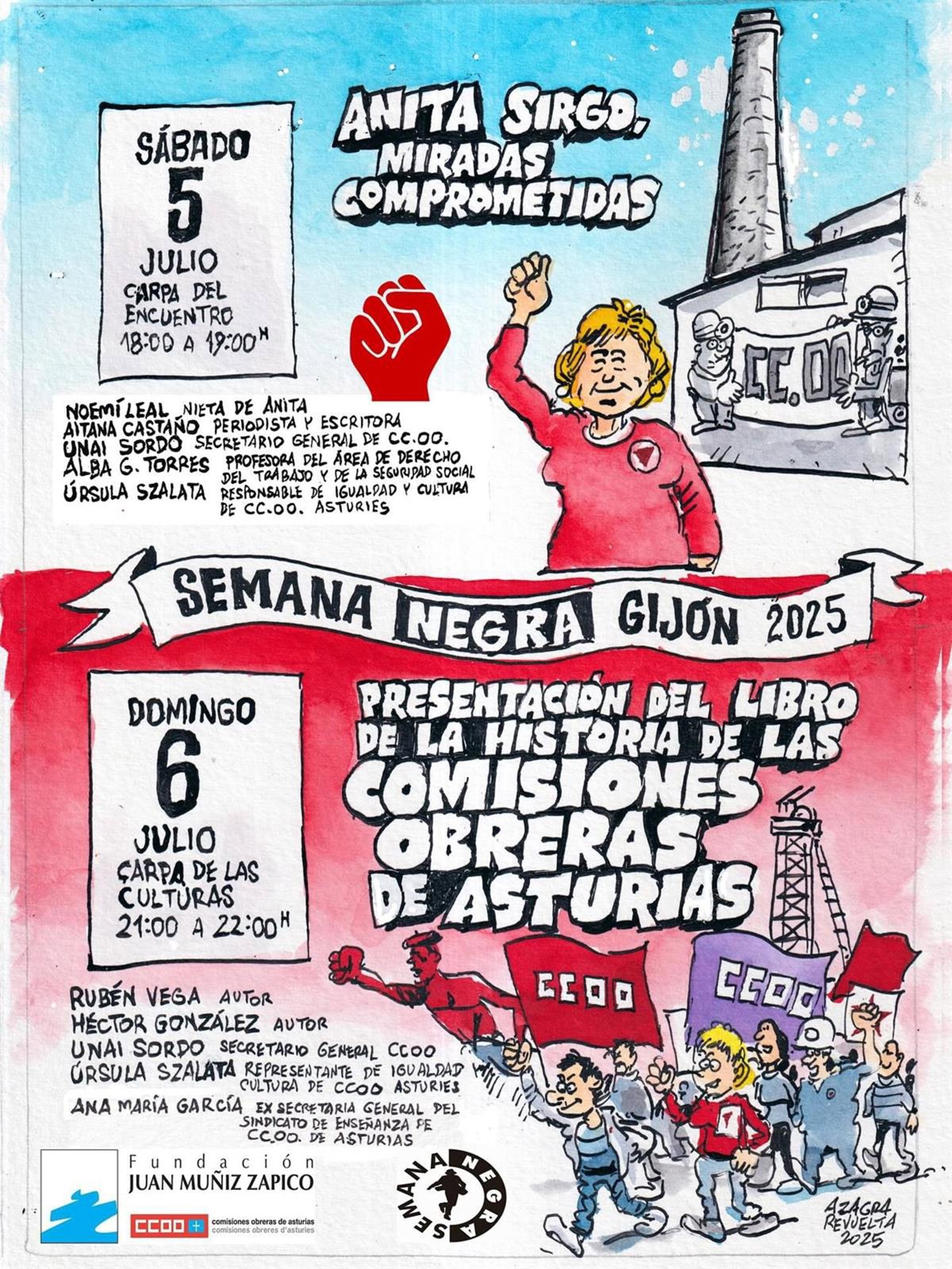 CCOO reivindica este sábado la memoria de Anita Sirgo en la Semana Negra con la presentación de  Miradas comprometidas 
