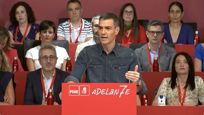 El president del Govern central i secretari general del PSOE, Pedro Sánchez