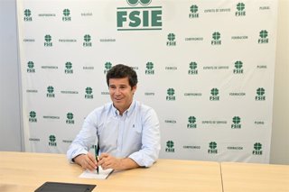 El secretario general de FSIE, Enrique Ríos, en una entrevista con Europa Press