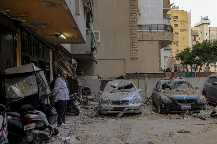 Archivo - Imatge d'arxiu d'atacs israelians a Beirut 