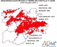 Intensa actividad eléctrica en CyL, especialmente en Valladolid y Soria