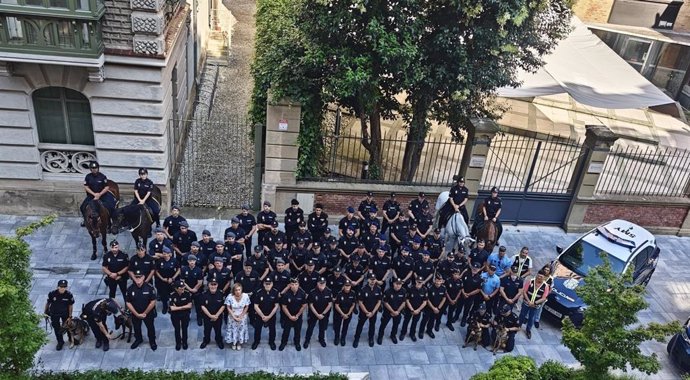 Presentación del dispositivo de seguridad de la Policía Nacional para las fiestas de San Fermín 2025.