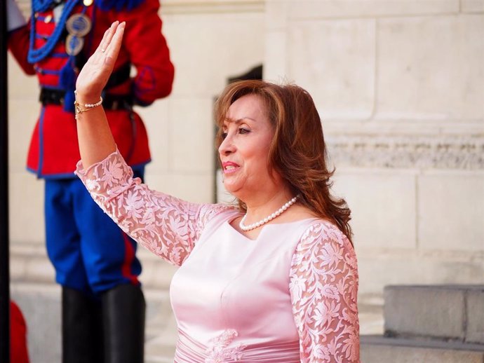 Archivo - La presidenta de Perú, Dina Boluarte
