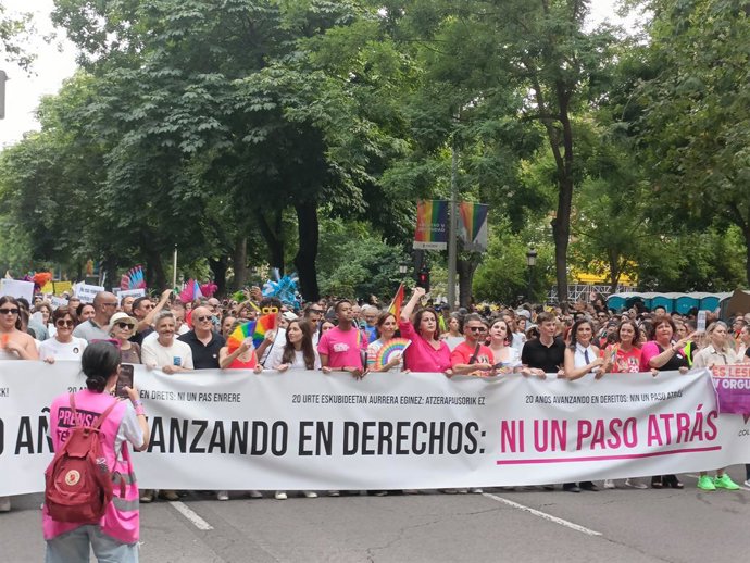 Cabecera de la marcha del Orgullo 2025.