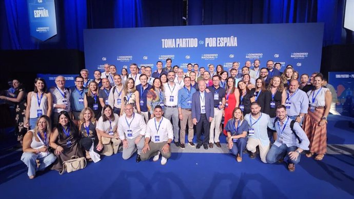 Foto de familia del PP de Almería en el Congreso nacional del PP.