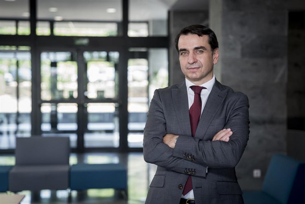El rector de la Universidad Rey Juan Carlos (URJC), Abraham Duarte, durante una entrevista para Europa Press, en el Rectorado de la URJC, a 1 de julio de 2025, en Madrid (España). 