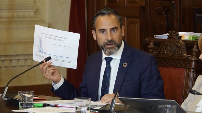 Archivo - El portavoz del PSOE en el Ayuntamiento de Málaga, Daniel Pérez.