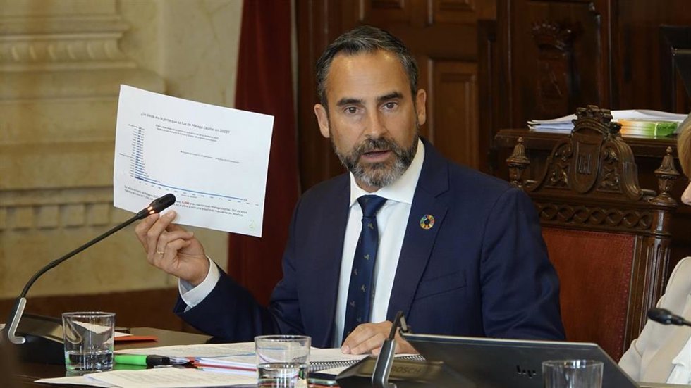 Archivo - El portavoz del PSOE en el Ayuntamiento de Málaga, Daniel Pérez.