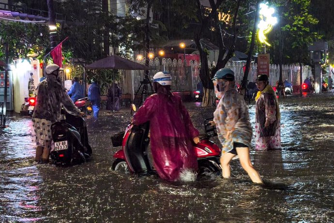 Imagen de archivo de inundaciones en Vietnam por el tifón 'Danas' 