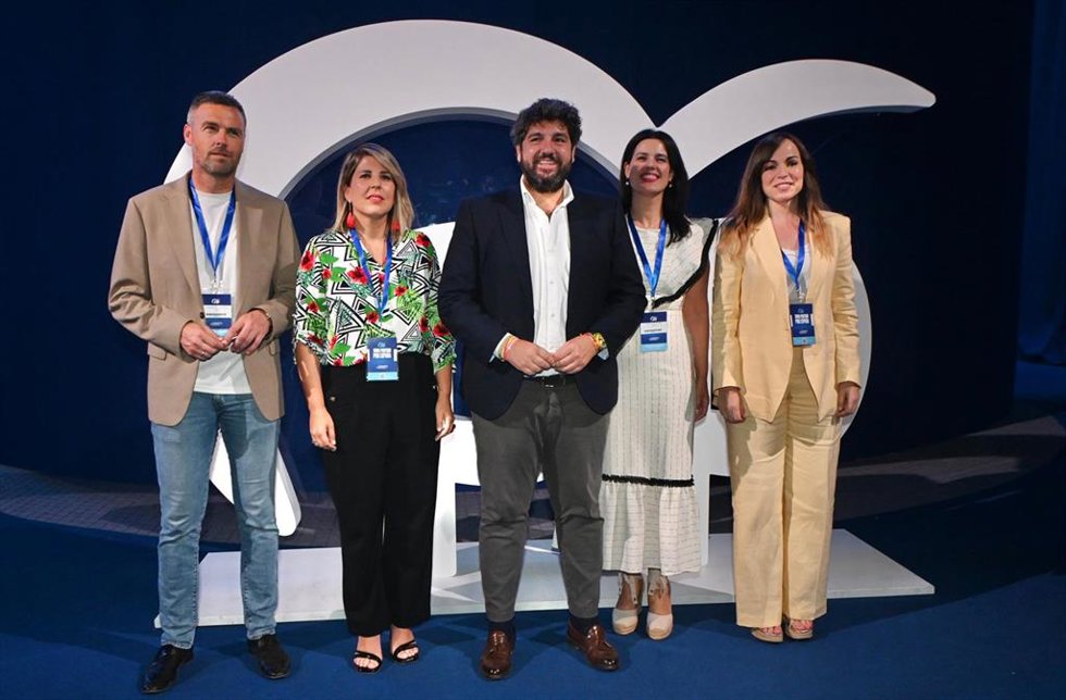 El presidente del Partido Popular de la Región de Murcia (PPRM), Fernando López Miras, en el 21 Congreso Nacional del PP