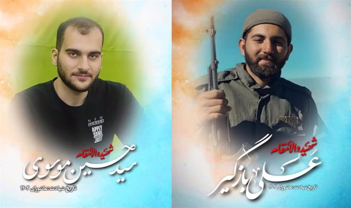 Miembros de la Guardia Revolucionaria iraní muertos cuando manipulaban un explosivo lanzado por Israel
