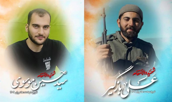 Miembros de la Guardia Revolucionaria iraní muertos cuando manipulaban un explosivo lanzado por Israel