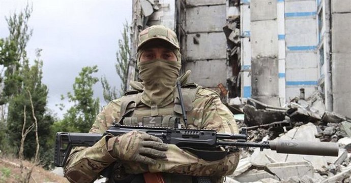 Un militar ruso en Ucrania