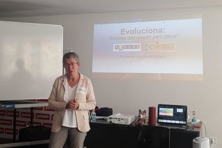 Maribel Martínez de Murguía, durante un taller de la Federación Española de Mujeres Directivas, Ejecutivas, Profesionales y Empresarias (FEDEPE).