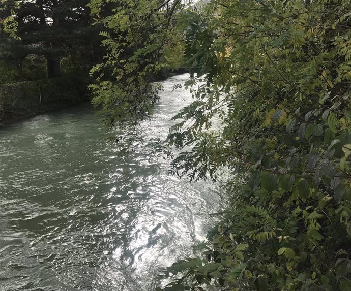 Archivo - Crecida de un cauce de un río.