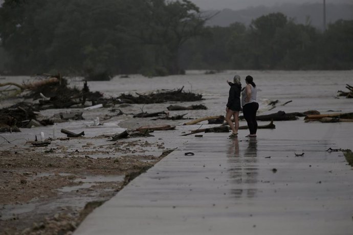 Inundaciones en Texas, Estados Unidos, por la crecida del río Guadalupe.