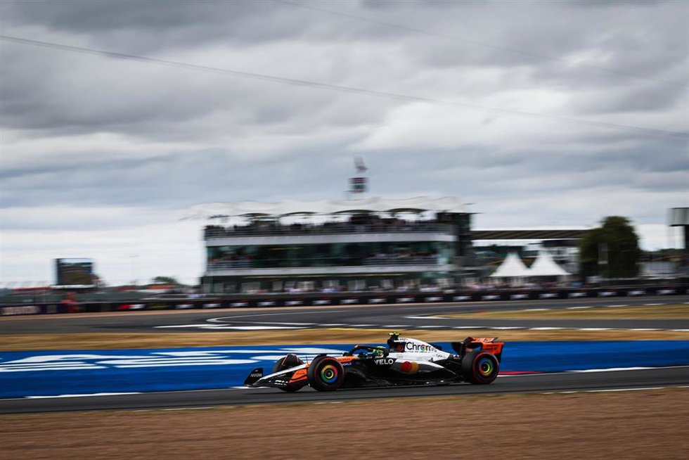 Lando Norris (McLaren), durante una carrera en el Circuito de Silverstone.