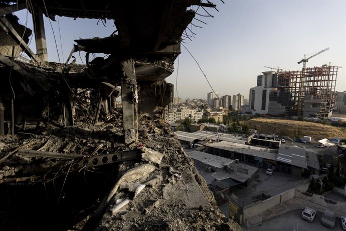 June 27, 2025, Tehran, Tehran, Iran: The residential home of a killed Iranian nuclear scientist has been destroyed due to Israeli attacks in Tehran, Iran on Friday, Jun 27, 2025.