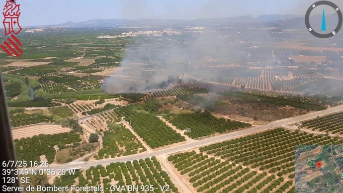 Incendio en Antella