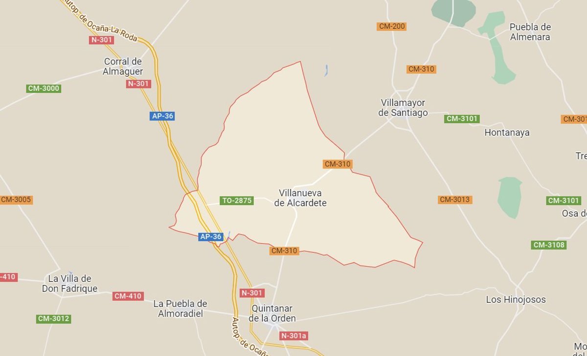 Cuatro personas heridas tras la colisión de dos turismos en Villanueva de Alcardete