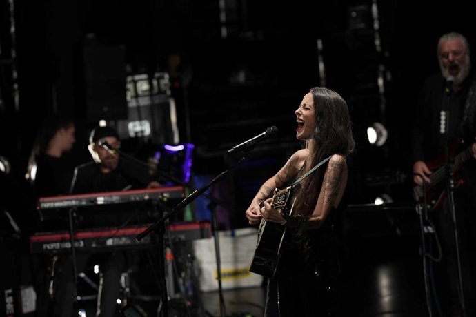 Vega durante su actuación en el Festival de la Guitarra.