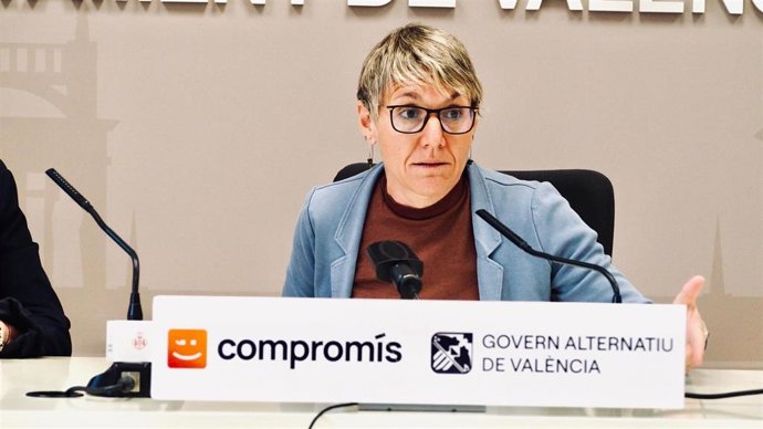 Archivo - La portavoz de Compromís en el Ayuntamiento de València, Papi Robles.