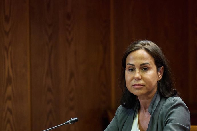 Archivo - Arxiu - L'expresidenta d'Adif i exsecretària d'Estat de Transports, Mobilitat i Agenda Urbana, Isabel Pardo de Vera, durant la seua compareixença davant de la Comissió d'Investigació sobre el 'cas Koldo', en el Senat, a 29 de maig del 2025. 