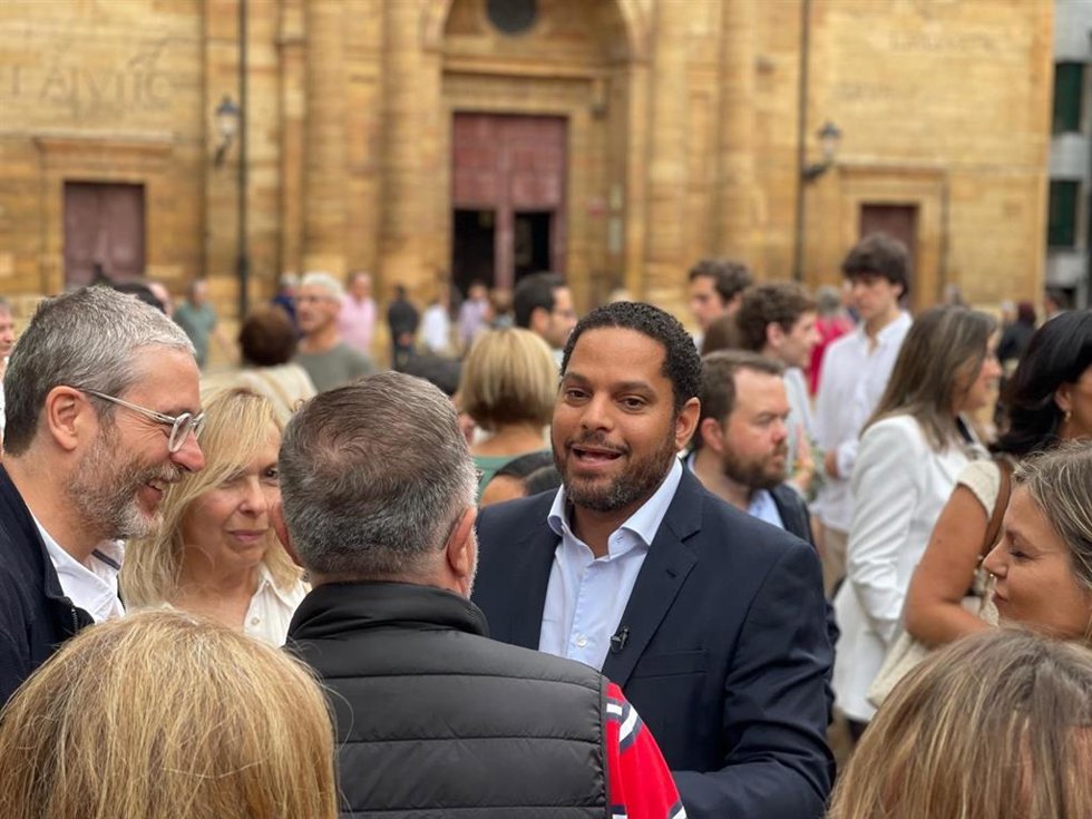 El secretario general de Vox y líder del partido en Cataluña, Ignacio Garriga, en Oviedo.