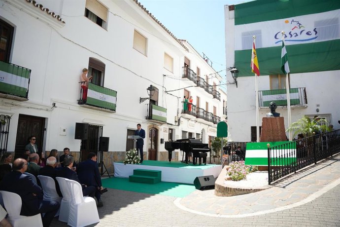 Acto en Casares (Málaga) en homenaje a Blas Infante por el 140 aniversario de su nacimiento.