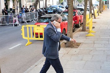 El administrador único de Servinaba Antxon Alonso a su llegada al Tribunal Supremo.