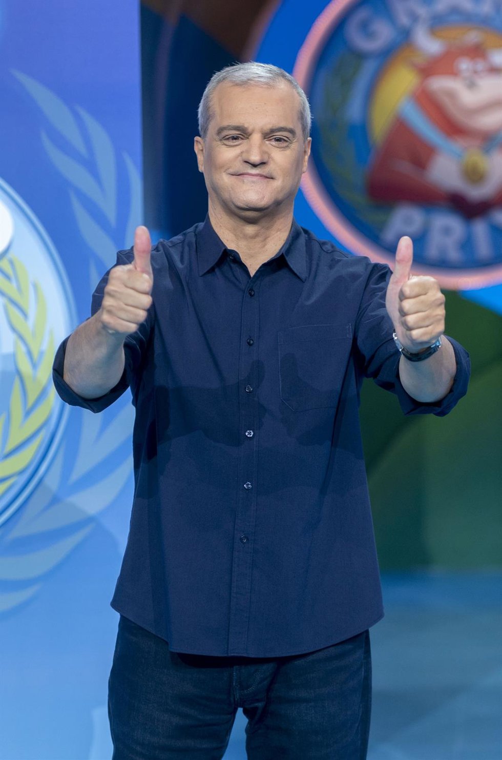 Archivo - El presentador, Ramón García durante la presentación de la nueva edición de El Grand Prix del Verano, en el plató donde se graba el programa, a 5 de julio de 2023, en Fuenlabrada, Madrid (España). El programa está producido por RTVE en colab