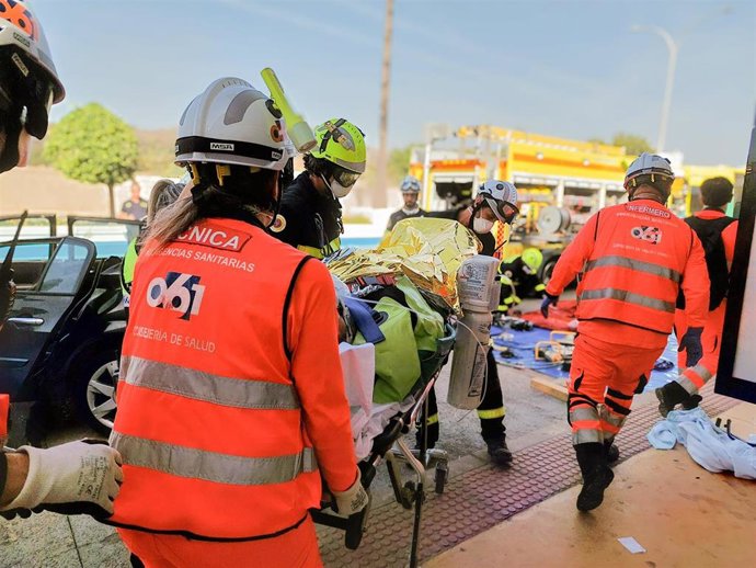Atención en accidentes del 061.