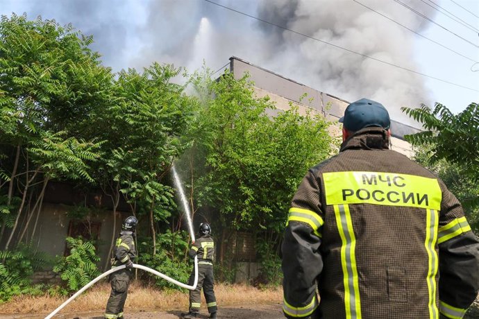 Imagen de arhivo de bomberos en Zaporiyia