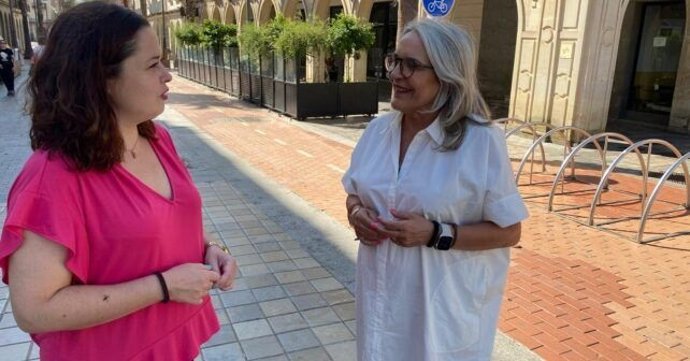 La diputada provincial socialista Pepa González Bayo, este lunes en rueda de prensa.