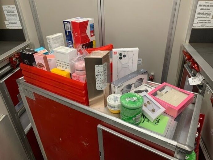 Tienda a bordo de Iberia.