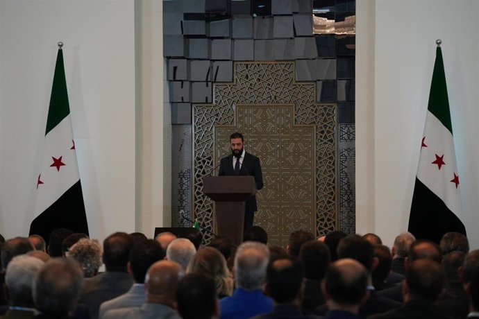 Archivo - El presidente de transición de Siria, Ahmed al Shara (archivo)