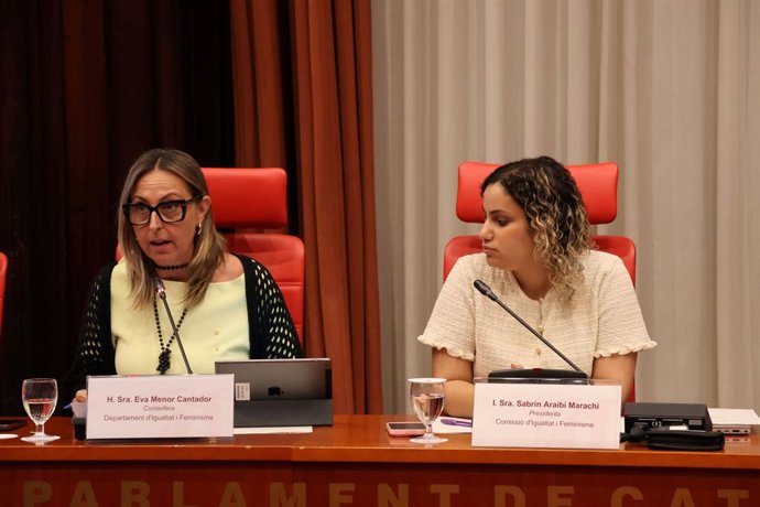La consellera d'Igualtat i Feminisme, Eva Menor, al Parlament