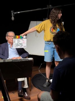 Rodaje de la grabación del documental 'Plus Ultra'.