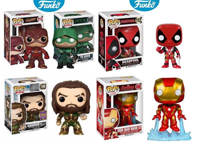 Archivo - Muñecos Funko Pop de Marvel y DC.