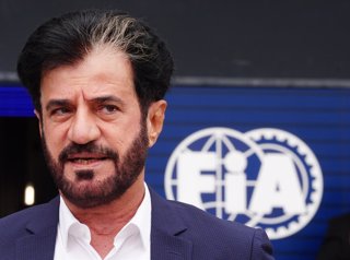 05 July 2025, United Kingdom, Silverstone: International Automobile Federation (FIA) President Mohammed Ben Sulayem arrives at Silverstone Circuit, ahead of the Qualifying ahead of the Formula One British Grand Prix. Photo: David Davies/PA Wire/dpa