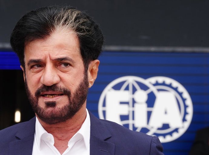 05 July 2025, United Kingdom, Silverstone: International Automobile Federation (FIA) President Mohammed Ben Sulayem arrives at Silverstone Circuit, ahead of the Qualifying ahead of the Formula One British Grand Prix. Photo: David Davies/PA Wire/dpa